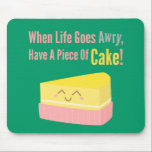 Niedliches und lustiges Cake Life Zitat Mousepad<br><div class="desc">Niedlicher, gelber Kuchen mit einem großen Lächeln und einem lustigen und skurrilen Zitat: "Wenn das Leben erwacht, habe ein Stück Kuchen." Es ist ein Stück auf dem Idiom "Stück Kuchen", das sich auf eine Aufgabe bezieht, die angenehm, einfach oder einfach ist. Genau, wenn die Dinge nicht auf unseren Weg gehen,...</div>