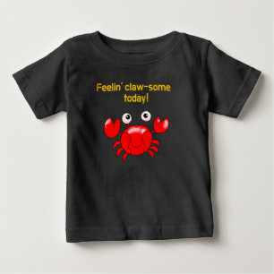 Niedliches und lustiges Crab Design für Meereslieb Baby T-shirt