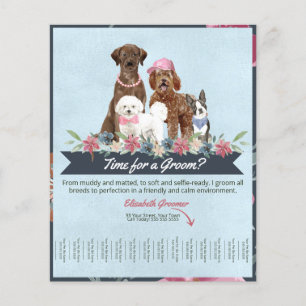Niedliches und lustiges Puppy Grooming Poster für Flyer