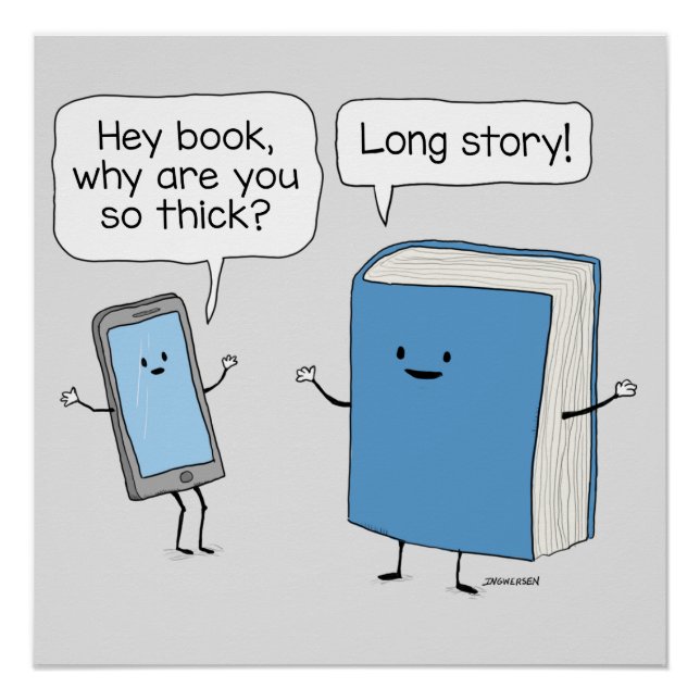 Niedliches und lustiges Telefon und dick Book Long Poster (Vorderseite)
