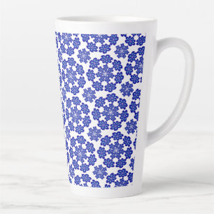 Niedliches und modernes Blue Evil Eye Blumenmuster Milchtasse