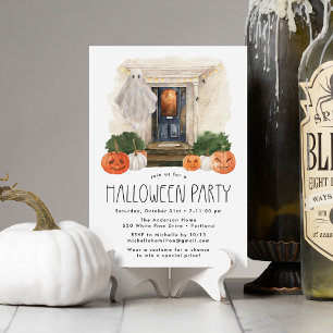 Niedliches und spöttisches Spuk Halloween-Party Einladung
