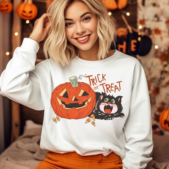 Niedliches und trendy Vintages Retro Halloween Sweatshirt (Cute and Trendy Vintage Retro Halloween Sweatshirt)