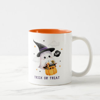 niedliches und undurchsichtiges Halloween-Party de Zweifarbige Tasse