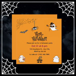 Niedliches und unheimlich Halloween Einladung