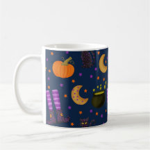 Niedliches und weißes Halloween-Muster