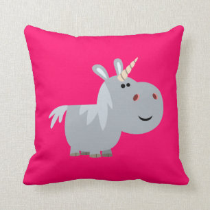 Niedliches unergründliches Cartoonunicorn-Kissen Kissen