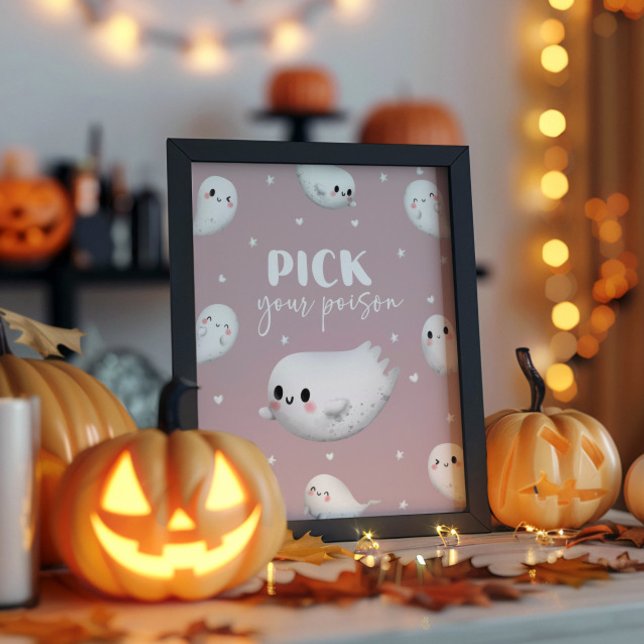 Niedliches, unheimliches Halloween Pick Dein Gift Poster (Von Creator hochgeladen)