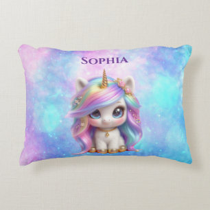 Niedliches Unicorn Akzent Kissen