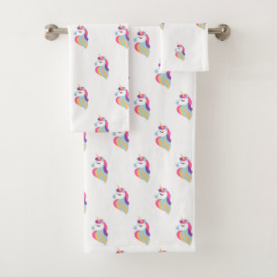 Niedliches Unicorn Baby Badhandtuch Set