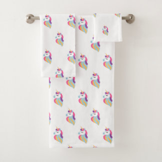 Niedliches Unicorn Baby Badhandtuch Set