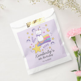 Niedliches Unicorn Cat Kindergeburtstag Party Geschenktütchen