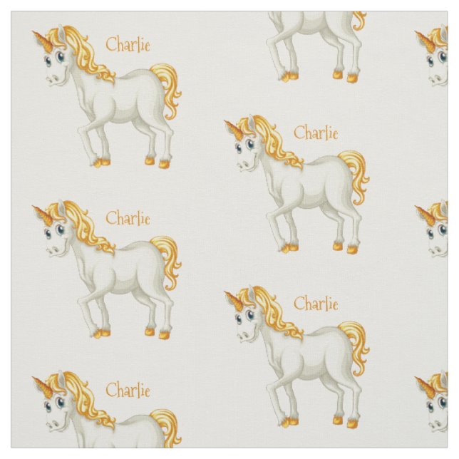 Niedliches Unicorn-Namegewebe Stoff (Muster)