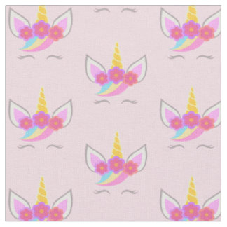 Niedliches Unicorn-Rosa Stoff