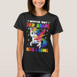 Niedliches Unicorn rückwärts in die Schule T-Shirt