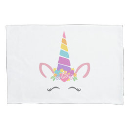 Niedliches Unicorngesicht Kissenbezug