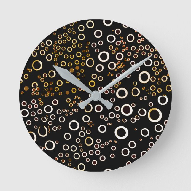 Niedliches Unique-Bubble-Muster Runde Wanduhr (Vorderseite)