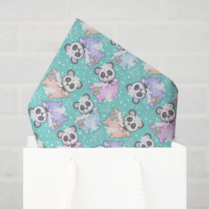 niedliches Unisex-Panda-Bärenmuster Seidenpapier