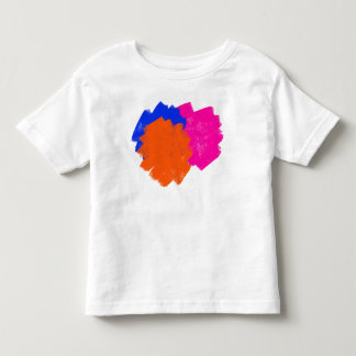 Niedliches unordentliches buntes spritzt kleinkind t-shirt
