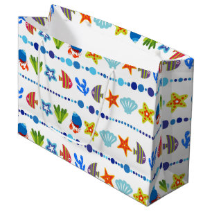 Niedliches Unterwassertier-Muster-große Große Geschenktüte