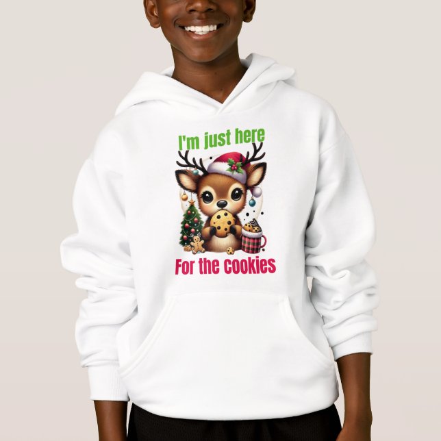 Niedliches Urlaubsdesign - Ich bin nur hier für da Hoodie (Vorderseite)