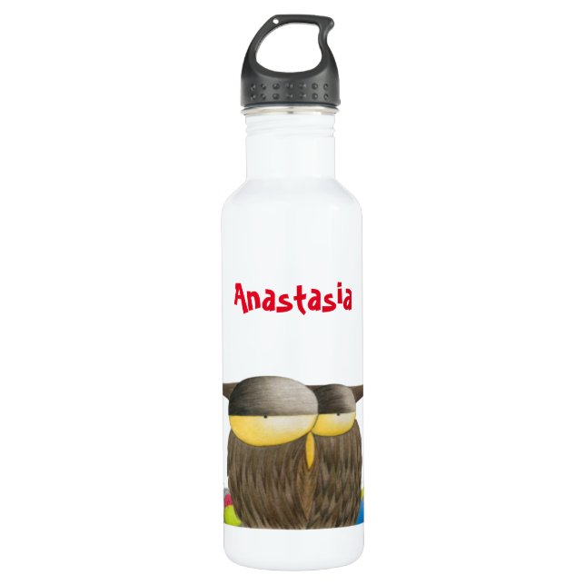 Niedliches Urlaubskuchen Edelstahlflasche (Vorderseite)