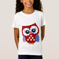 Niedliches US Flagge-patriotisches Eulen-Shirt