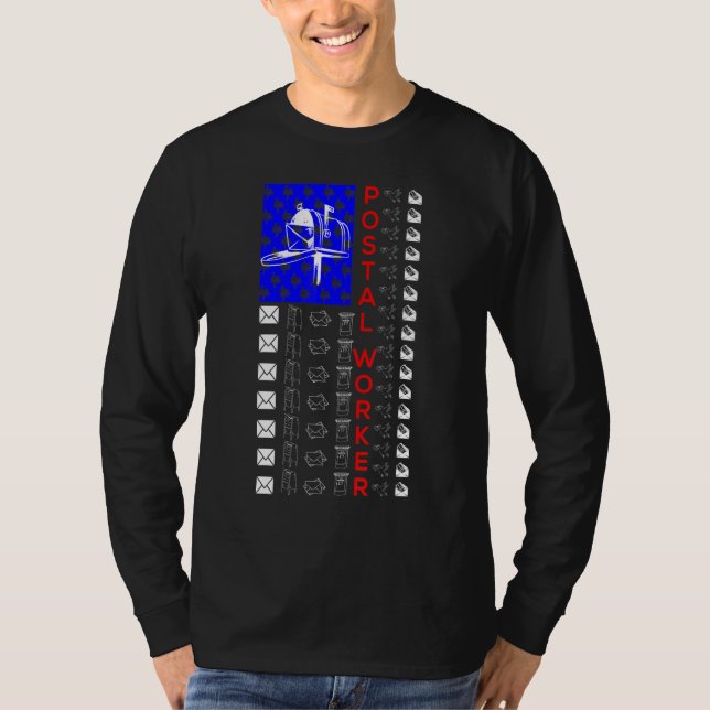 Niedliches US-Thema Postfachfrachtführerkostüm T-Shirt (Vorderseite)