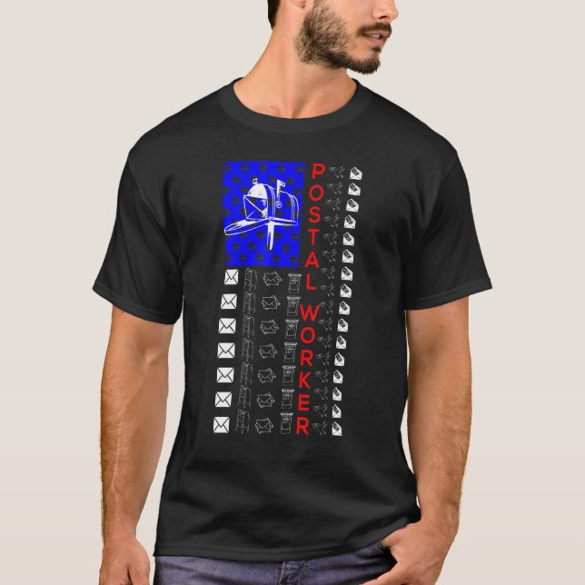 Niedliches US-Thema Postfachfrachtführerkostüm T-Shirt (Vorderseite)