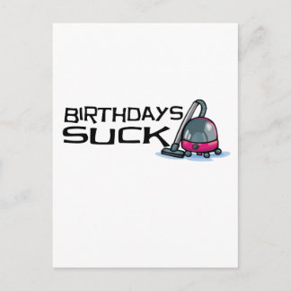 Niedliches Vakuum "Birthdays Sind zum Kotzen" Postkarte