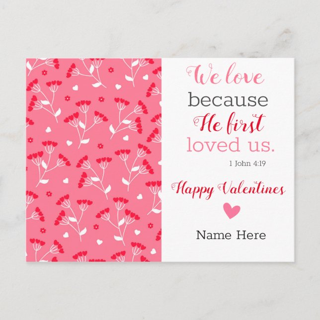 Niedliches Valentin Postkarte (Vorderseite)