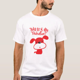 Niedliches Valentine Dog Design T-Shirt