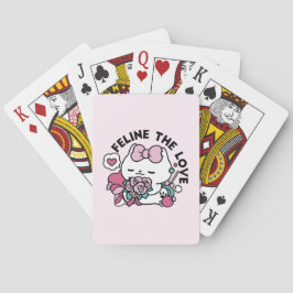 Niedliches Valentinisches Katzendesign - Feline th Spielkarten