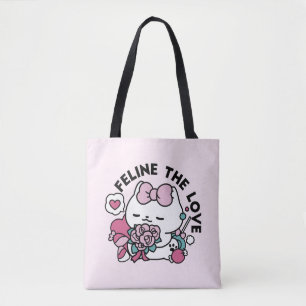 Niedliches Valentinisches Katzendesign - Feline th Tasche