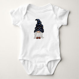 NIEDLICHES VALENTINSTAG GNOME MIT BLAU & GOLD HAT BABY STRAMPLER