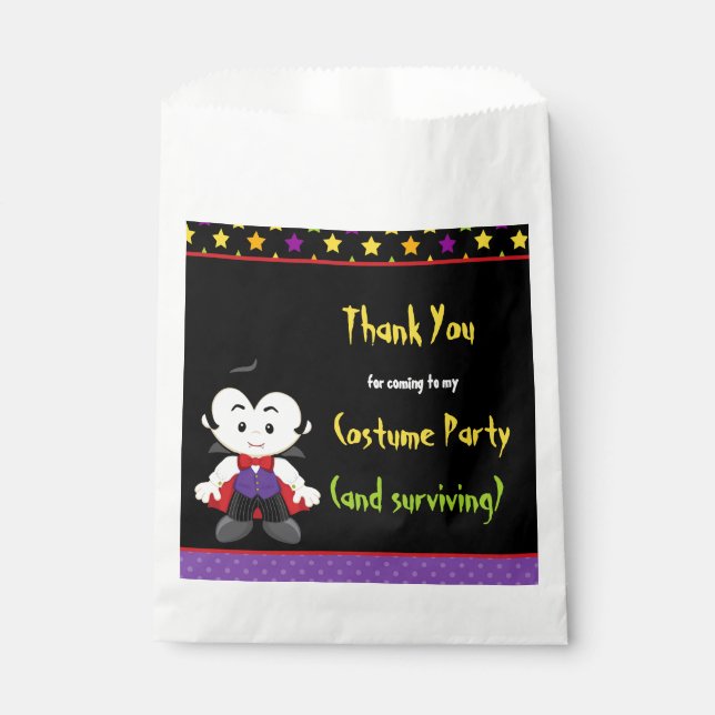 Niedliches Vampire Boy Halloween Kostüm Party Geschenktütchen (Vorderseite)