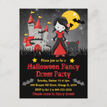 Niedliches Vampire Girl and Castle Halloween Einla