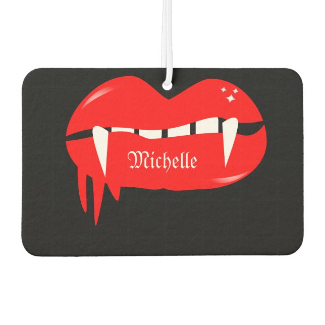 Niedliches Vampire Lip Drilling Halloween Autolufterfrischer (Vorderseite)