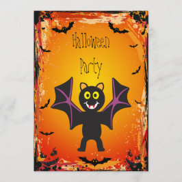 Niedliches Vampire-Schläger-Halloween-Party Einladung