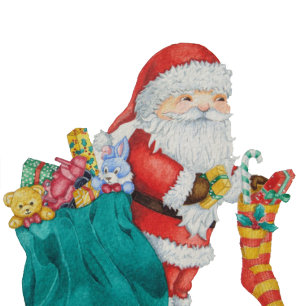 Niedliches Vaterweihnachten mit dem Sack und Krawatte