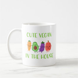 Niedliches Veganes Zitat im Haus Kaffeetasse