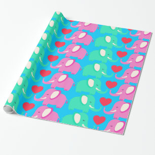 niedliches Verpackungspapier des Elefant Geschenkpapier