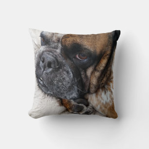 Niedliches Viktorianisches Bulldog Foto Kissen
