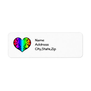 Niedliches viktorianisches Regenbogenherz