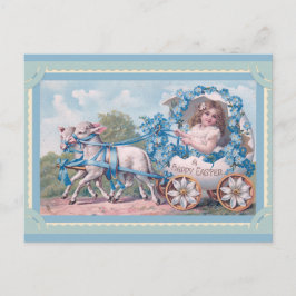 Niedliches Vintag Happy Ostereier Postkarte