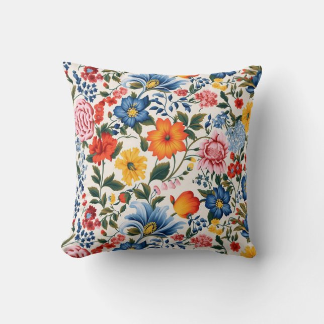 Niedliches Vintag Inspiriert Blumenmuster Kissen (Vorderseite)