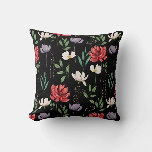 Niedliches Vintag Inspiriert Blumenmuster Kissen (Vorderseite)