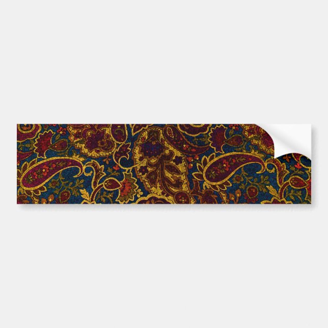 Niedliches Vintages dunkelbraunes Paisley-Design Autoaufkleber (Vorne)