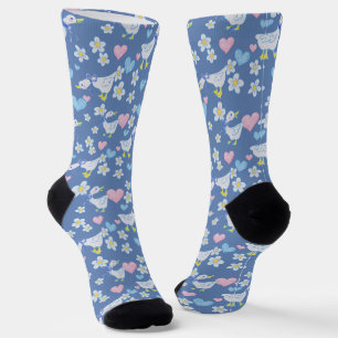 Niedliches Vintages Gänsemuster Socken