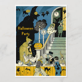 Niedliches Vintages KinderHalloween-Party Einladung